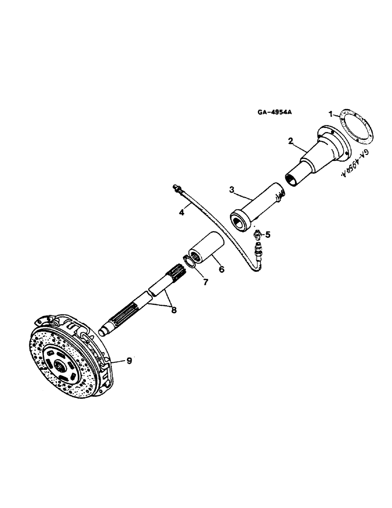 Схема запчастей Case IH 844S - (07-004) - SINGLE CLUTCH, 844S (-XXX) (04) - Drive Train