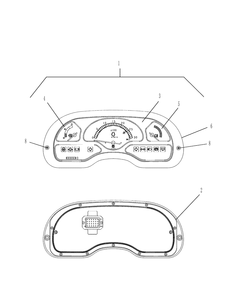 Схема запчастей Case IH DX23 - (06.02) - INSTRUMENT PANEL (06) - ELECTRICAL SYSTEMS