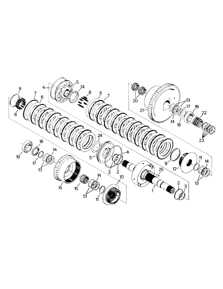 Схема запчастей Case IH STEIGER - (04-25) - 8" CLUTCH PACK ASSEMBLY (04) - Drive Train