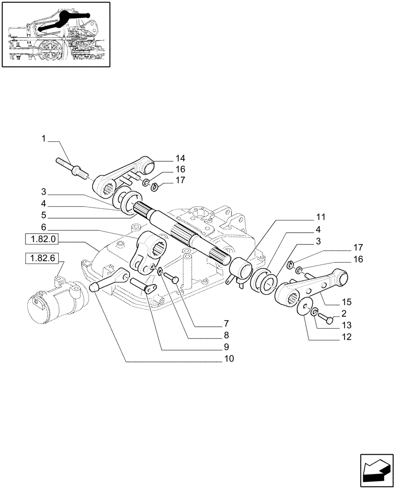 Схема запчастей Case IH JX1085C - (1.82.8/02) - (VAR.929-929/1) TOWING HOOK (PICK-UP) AND DRAWBAR - CONNECTION SHAFT (07) - HYDRAULIC SYSTEM