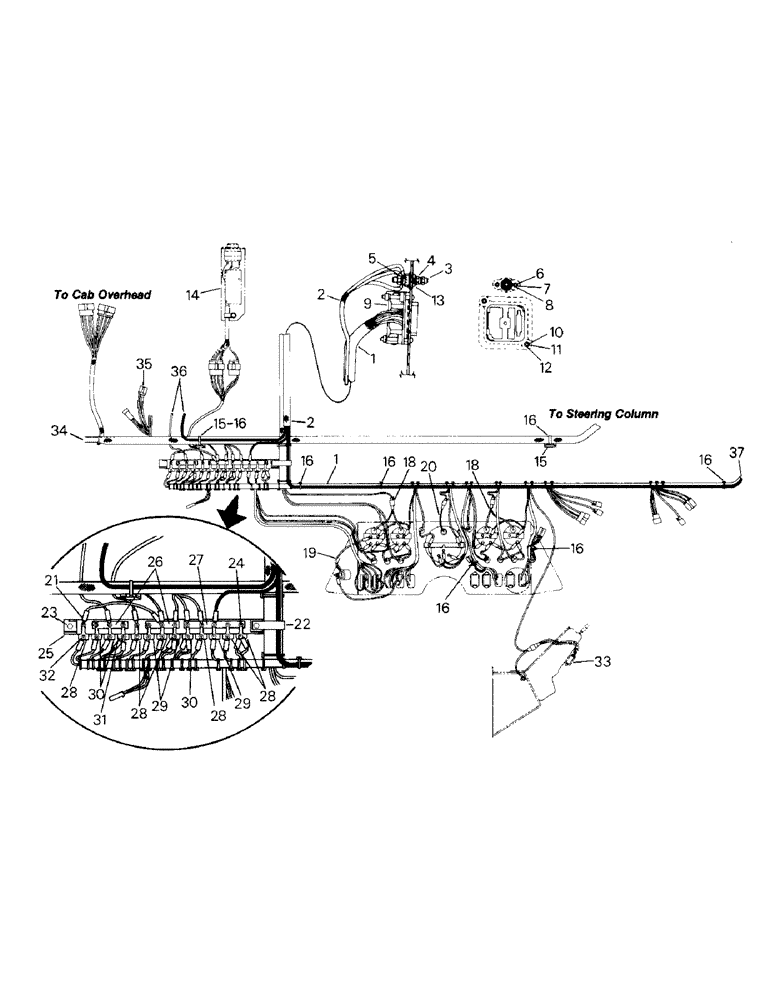 Схема запчастей Case IH KS-325 - (02-11A) - DASH ELECTRICAL, ASN 3057, 5-1-84 (06) - ELECTRICAL