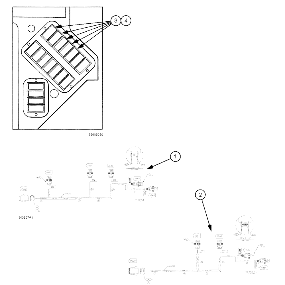 Схема запчастей Case IH SPX3200 - (09-024) - ELECT. GRP, 5 SECTION (80 & 90) Liquid Plumbing