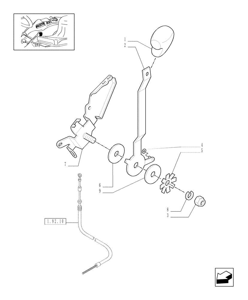 Схема запчастей Case IH JX1085C - (719722010[03]) - (DIA KIT) JOYSTICK FOR REAR REMOTES (18) - VARIATIONS