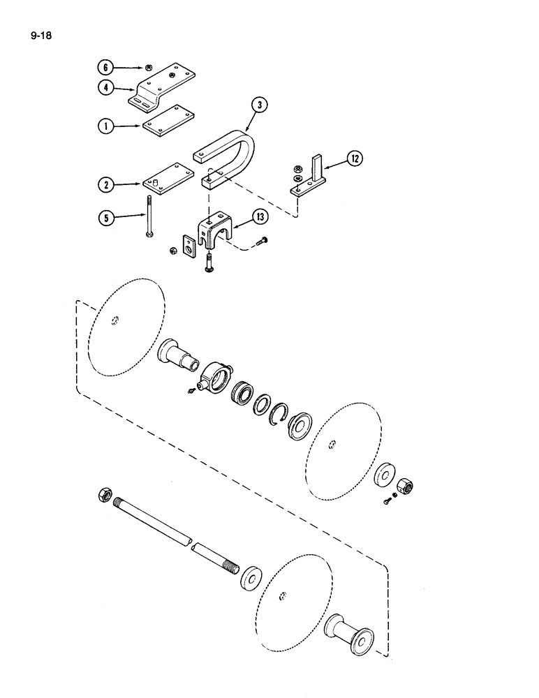 Схема запчастей Case IH 696 - (9-18) - DISC AND GANG (09) - CHASSIS/ATTACHMENTS