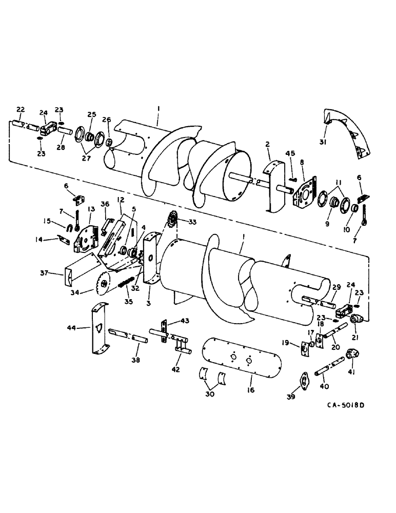 Схема запчастей Case IH 810 - (B-12) - AUGER, HEADER AUGER (58) - ATTACHMENTS/HEADERS