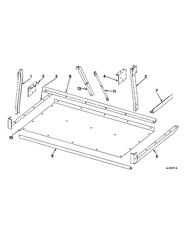 Схема запчастей Case IH 503 - (288) - GRAIN AUGER TROUGH SHIELD (88) - ACCESSORIES