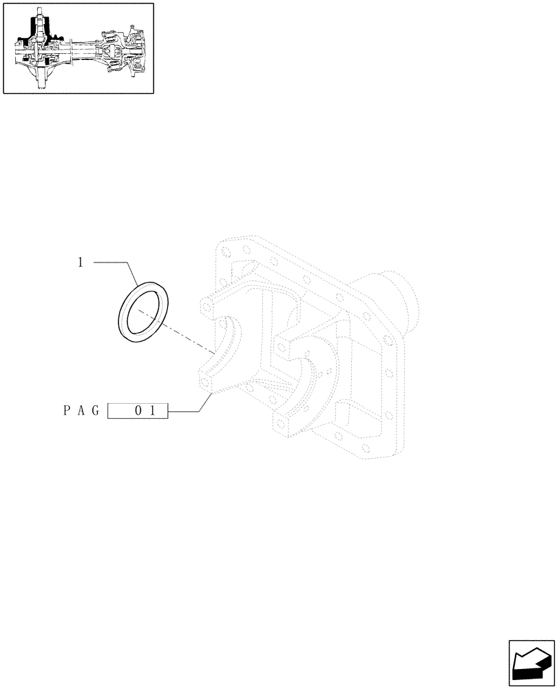 Схема запчастей Case IH PUMA 180 - (1.40.0/05[02]) - 4WD FRONT AXLE - SUPPORT (04) - FRONT AXLE & STEERING