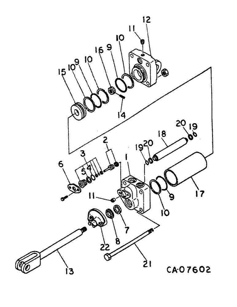 Схема запчастей Case IH 274 - (10-09) - HYDRAULICS, CULTIVATOR HYDRAULIC CYLINDER (07) - HYDRAULICS