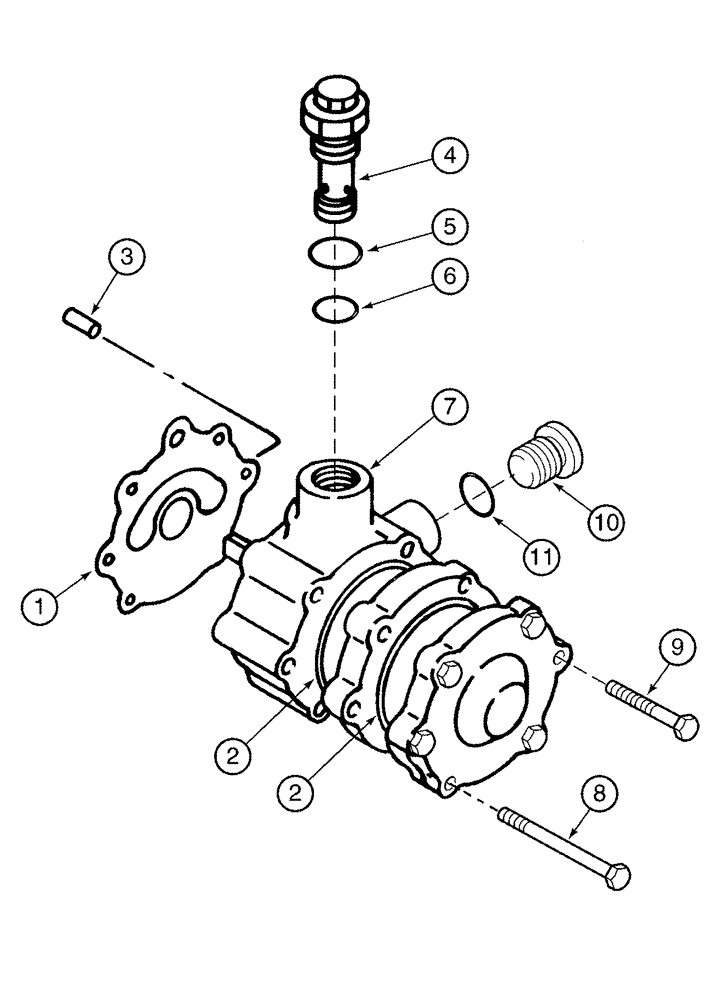 Схема запчастей Case IH 2388 - (06-12) - PUMP ASSY - HYDROSTATIC - CHARGE PUMP - CORN AND GRAIN COMBINE (03) - POWER TRAIN