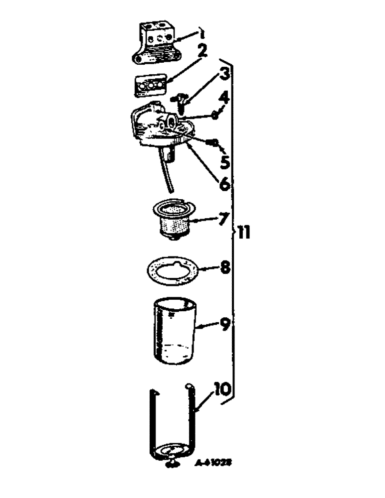 Схема запчастей Case IH 815 - (E-25) - FUEL SYSTEM, WATER TRAP, FOR DIESEL ENGINE (02) - FUEL SYSTEM