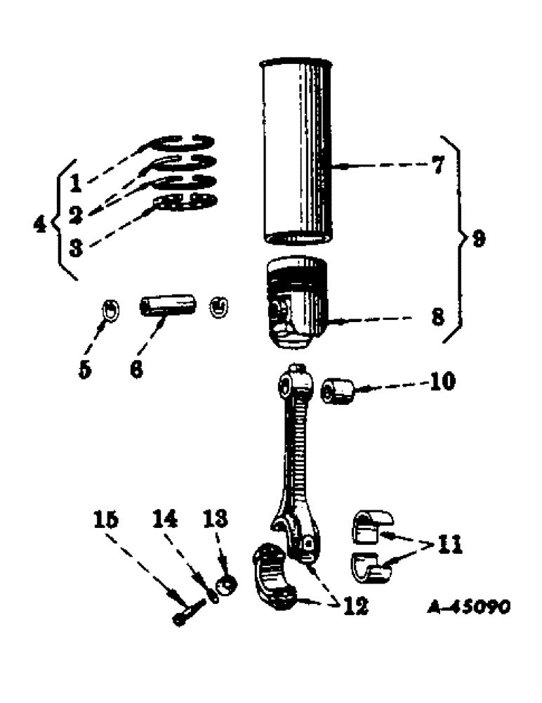 Схема запчастей Case IH 300 - (026) - CARBURETED ENGINE, CONNECTING RODS, CYLINDER SLEEVES AND SLEEVE SETS, FOR C-175 ENGINES (01) - ENGINE