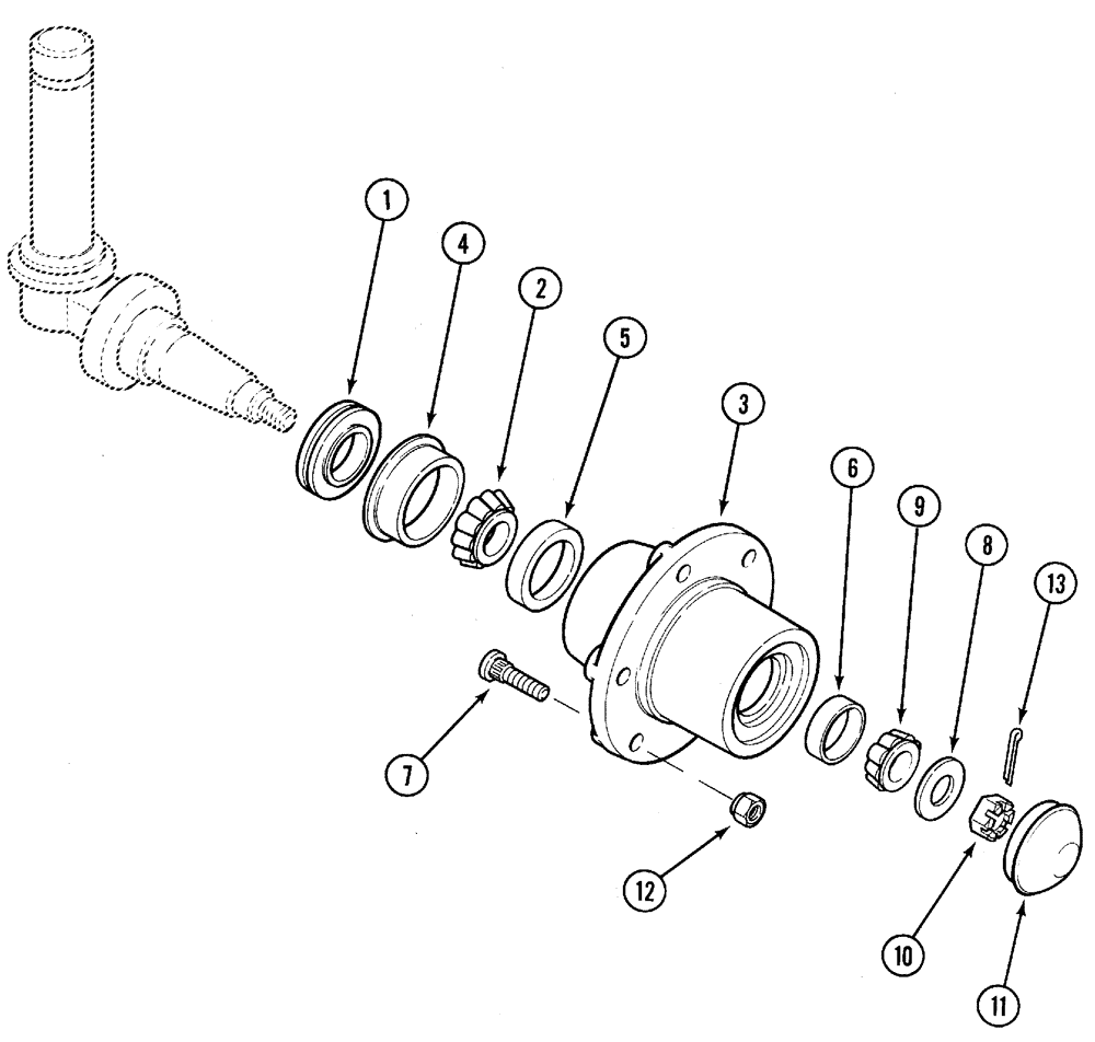 Схема запчастей Case IH CX90 - (05-10) - WHEEL HUBS AND CAPS (05) - STEERING