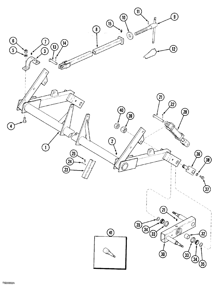 Схема запчастей Case IH 5700 - (9-032) - MAIN FRAME AXLES AND DEPTH CONTROL, LEVEL LIFT MODELS, FLAT FOLD (18) - MISCELLANEOUS