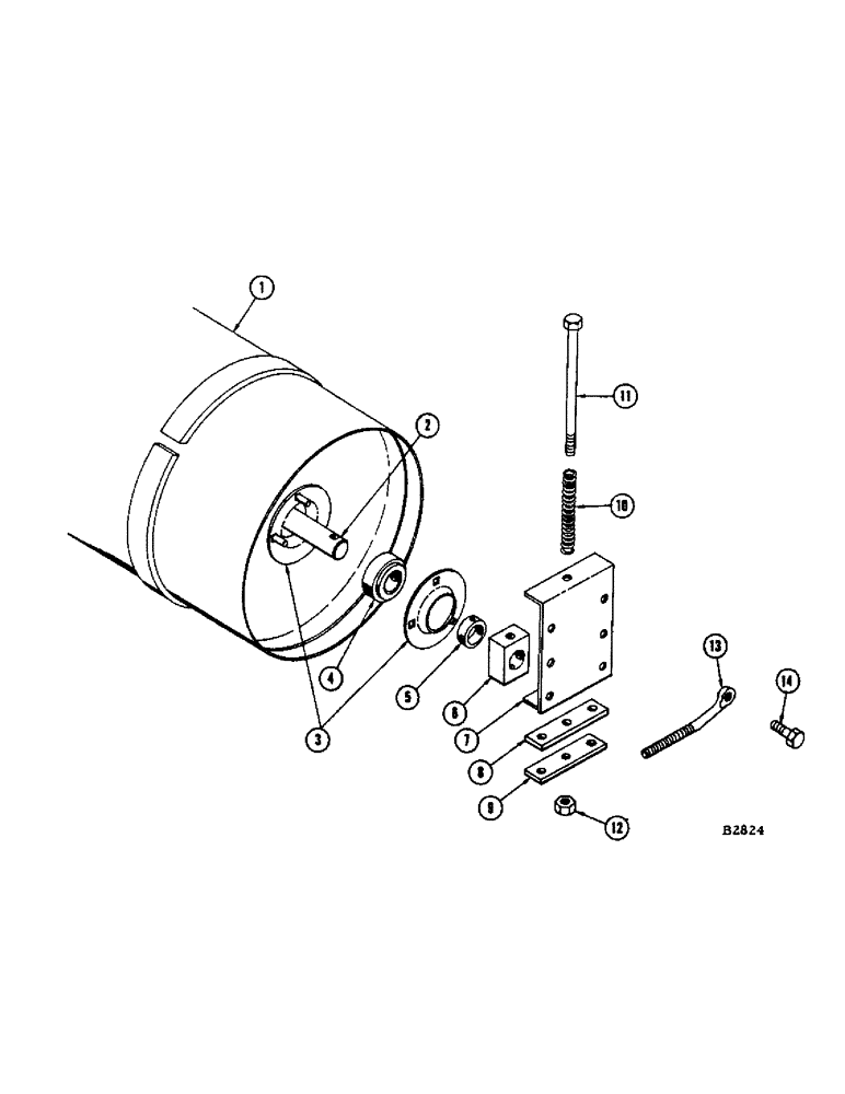 Схема запчастей Case IH 960 - (073A) - SPRING LOADED FEED RAKE DRUM SERIAL NUMBER 8311400 THRU 8358000 (60) - PRODUCT FEEDING