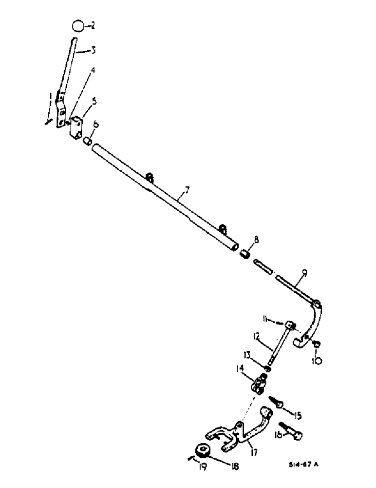 Схема запчастей Case IH 574 - (07-082) - POWER TAKE OFF LEVER AND CONNECTIONS (04) - Drive Train