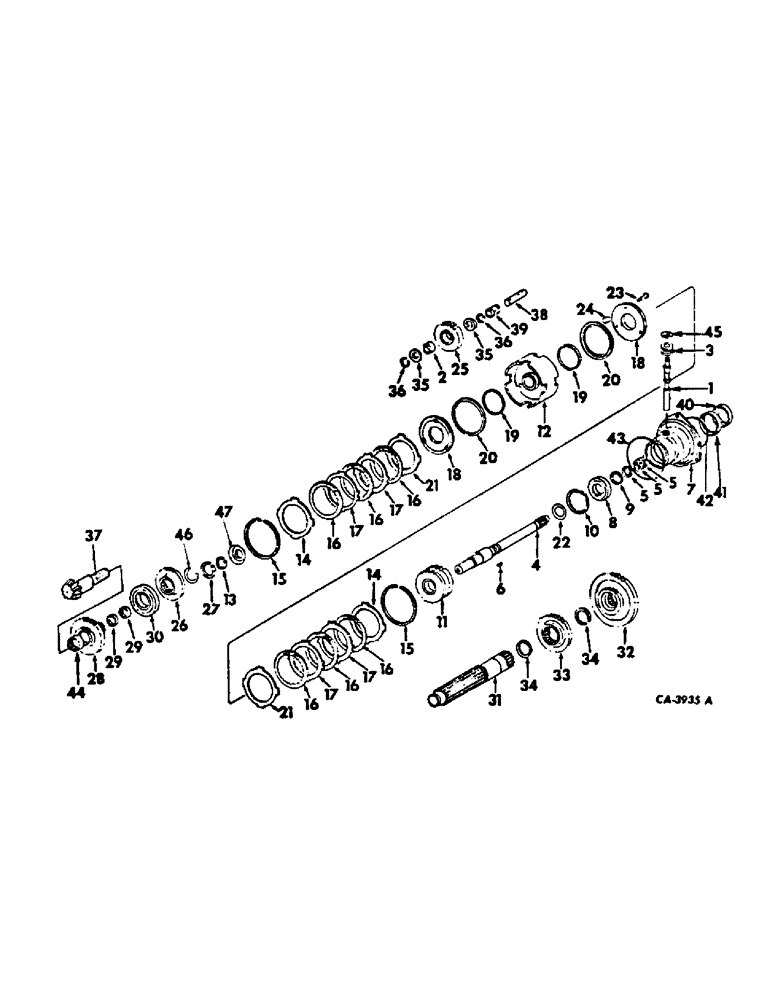 Схема запчастей Case IH 2500 - (07-20) - DRIVE TRAIN, FORWARD-REVERSE, 2500 SERIES A TRACTORS (04) - Drive Train