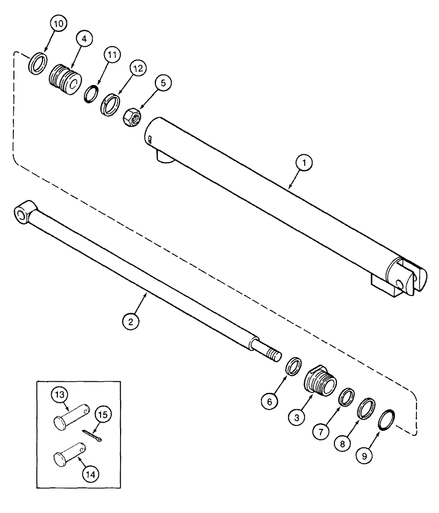 Схема запчастей Case IH 2555 - (08-45) - DRUM SPREAD CYLINDER ASSEMBLY (07) - HYDRAULICS