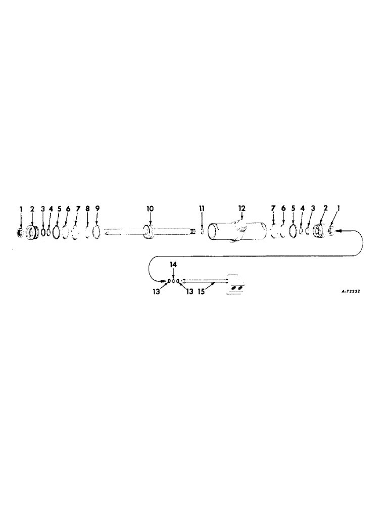 Схема запчастей Case IH 544 - (J-14) - STEERING MECHANISM, POWER STEERING CYLINDER, INTERNATIONAL TRACTORS Steering Mechanism