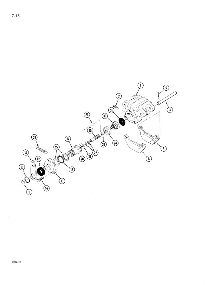 Схема запчастей Case IH 9230 - (7-018) - PARKING BRAKE CALIPER ASSEMBLY, SPECIAL - IF EQUIPPED (07) - BRAKES