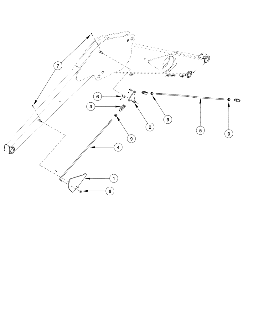 Схема запчастей Case IH L605 - (09-02) - BUCKET LEVEL INDICATOR (09) - CHASSIS/ATTACHMENTS