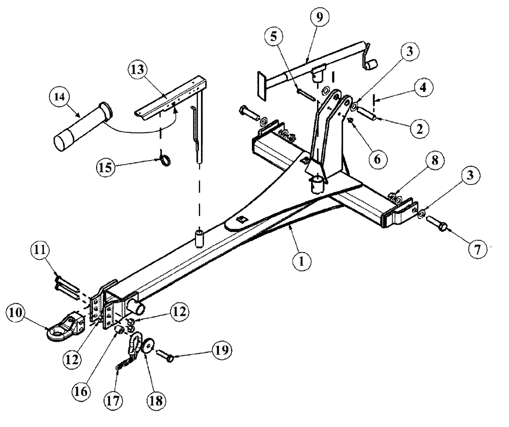 Схема запчастей Case IH 4450 - (09-15) - FRONT HITCH ASSEMBLY - 18 FOOT THROUGH 22 FOOT 11 INCH LAYOUT 