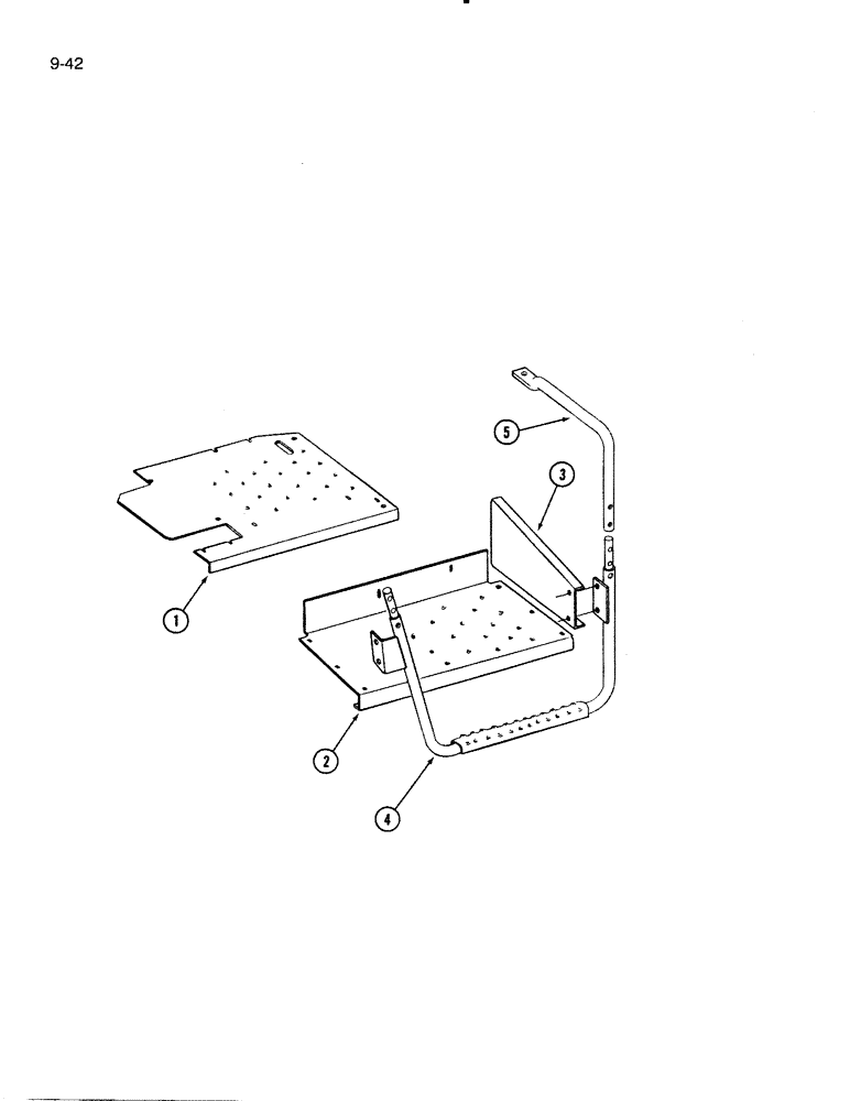 Схема запчастей Case IH 5000 - (9-42) - STEPS AND REAR RAIL (09) - CHASSIS/ATTACHMENTS
