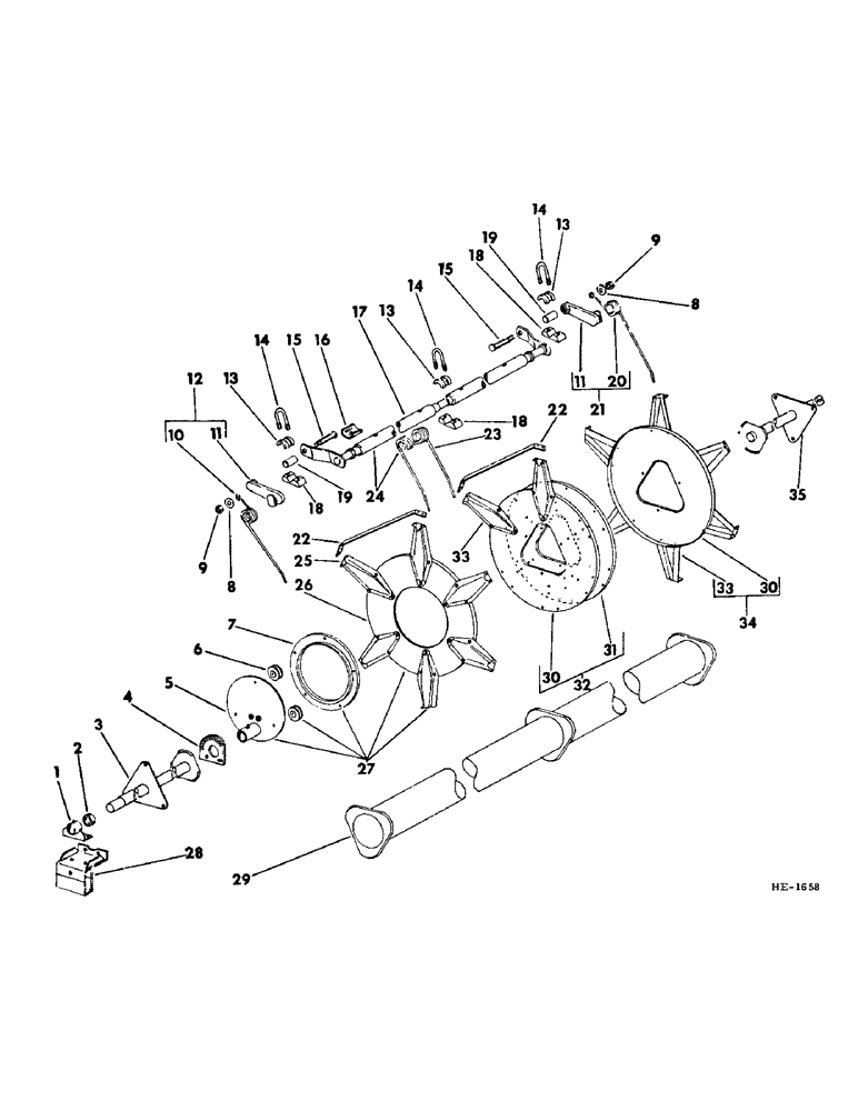 Схема запчастей Case IH 375 - (Q-48) - PLATFORMS, PICK-UP REEL CENTRE SHAFT Platforms