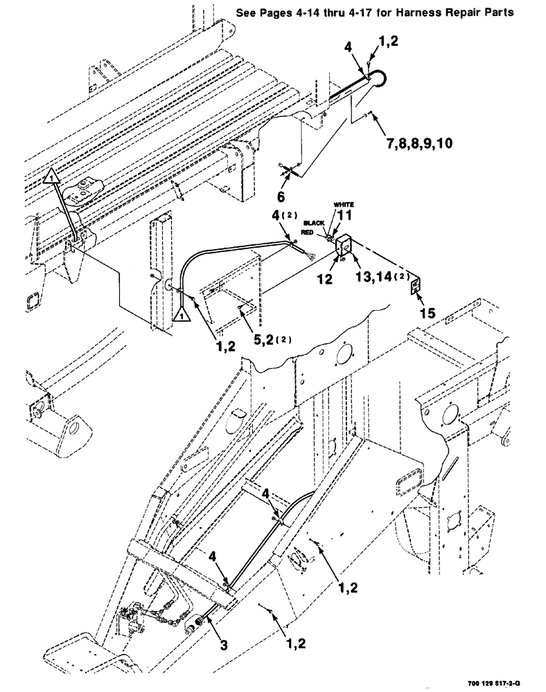 Схема запчастей Case IH 8575 - (04-010) - BALE EJECTOR ELECTRICAL ASSEMBLY (06) - ELECTRICAL