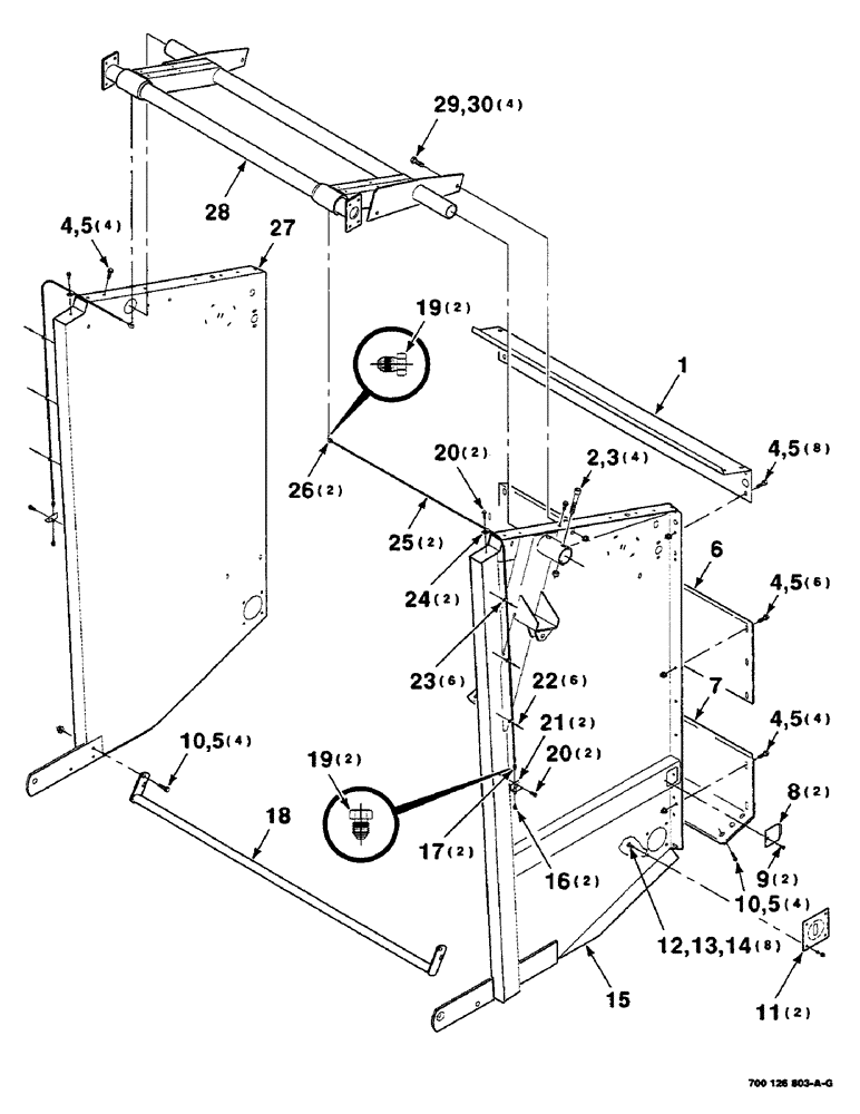 Схема запчастей Case IH 8455 - (5-04) - TAILGATE ASSEMBLY, (S.N. CFH0078501 THRU CFH0078655) (16) - BALE EJECTOR