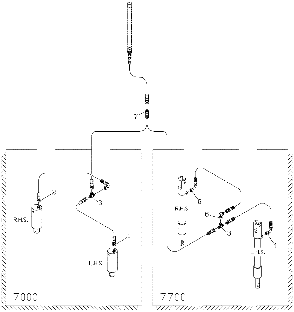 Схема запчастей Case IH 7700 - (B11[07]) - HYDRAULIC CIRCUIT {Height Indicator} Hydraulic Components & Circuits