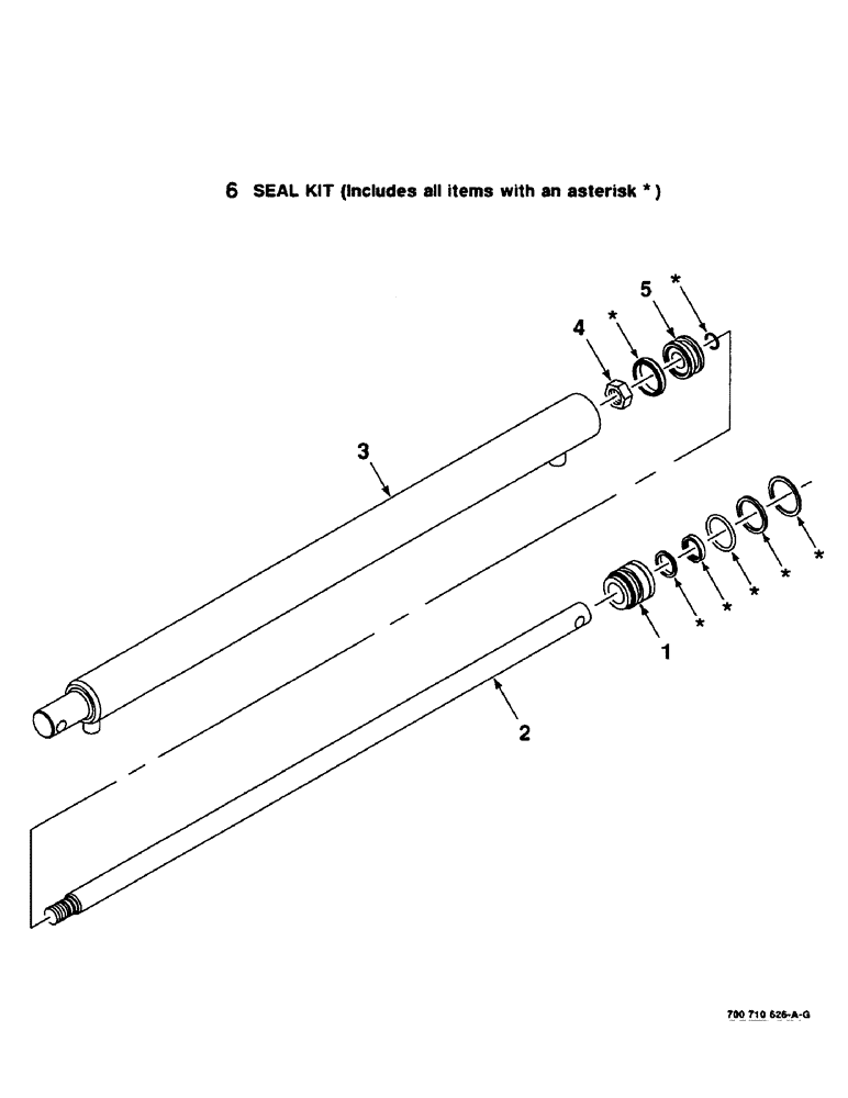 Схема запчастей Case IH 8465T - (8-24) - HYDRAULIC CYLINDER ASSEMBLY, TAILGATE, SERIAL NUMBER CFH0074001 THROUGH CFH0074011 (07) - HYDRAULICS