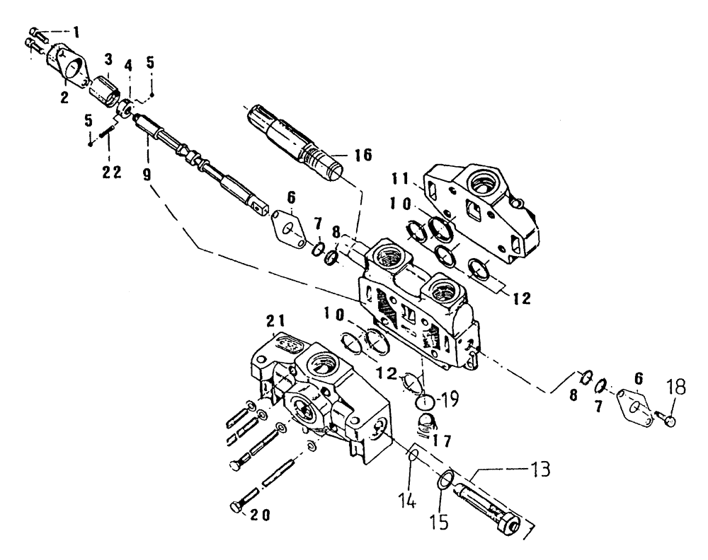 Схема запчастей Case IH 7700 - (B05[05]) - HYDRAULIC VALVE,  A35, MANUAL Hydraulic Components & Circuits