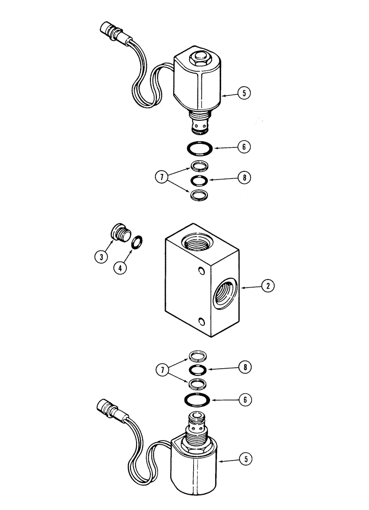 Схема запчастей Case IH 5400 - (8-24) - MARKER CONTROL VALVE (BSN CBJ025391) (08) - HYDRAULICS