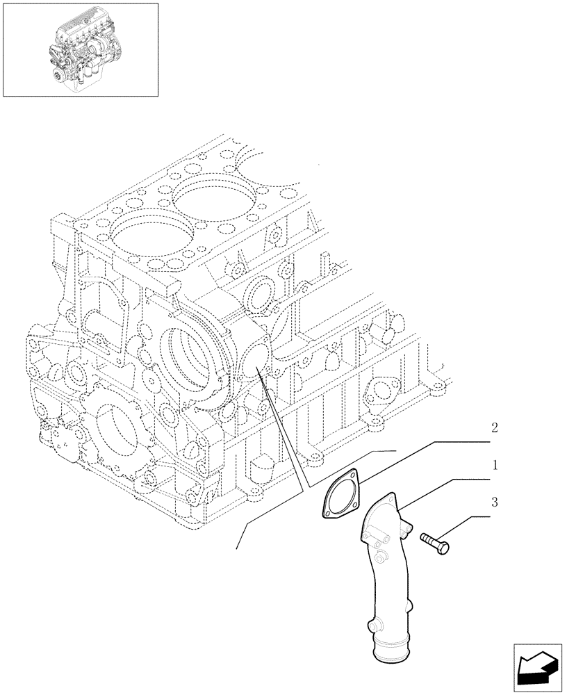 Схема запчастей Case IH STEIGER 435 - (02-64) - WATER PUMP PIPES, STEIGER 385 / 435 & 485 (02) - ENGINE