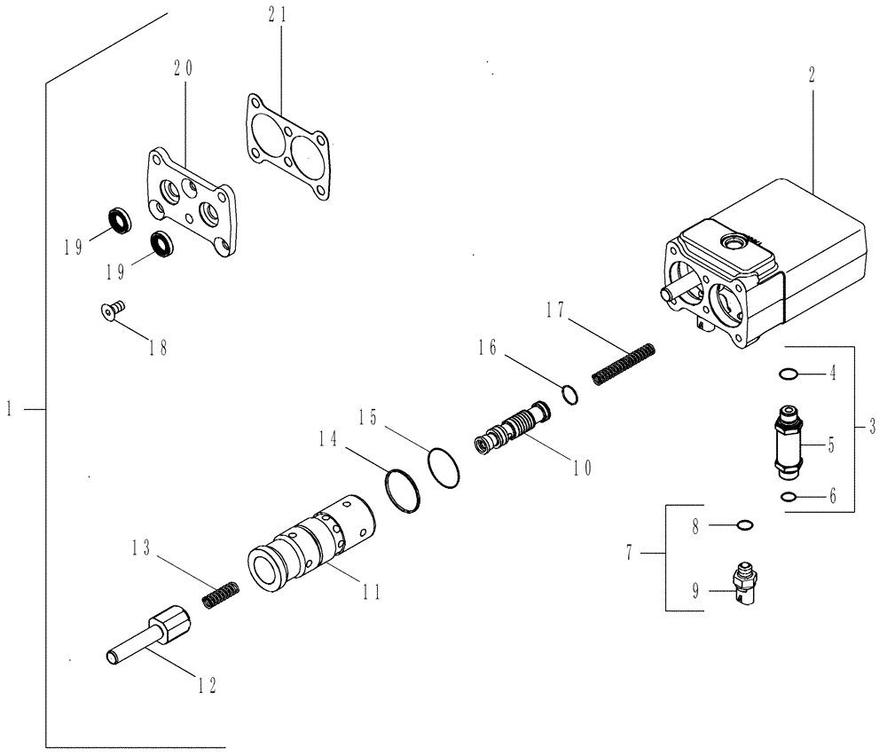 Схема запчастей Case IH MAGNUM 255 - (07-04) - BRAKES - CONTROL VALVE (07) - BRAKES