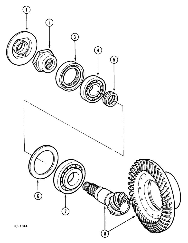 Схема запчастей Case IH 248 - (6-558) - DRIVE ASSEMBLY - 4 WHEEL DRIVE, 248, 485, 585 (06) - POWER TRAIN