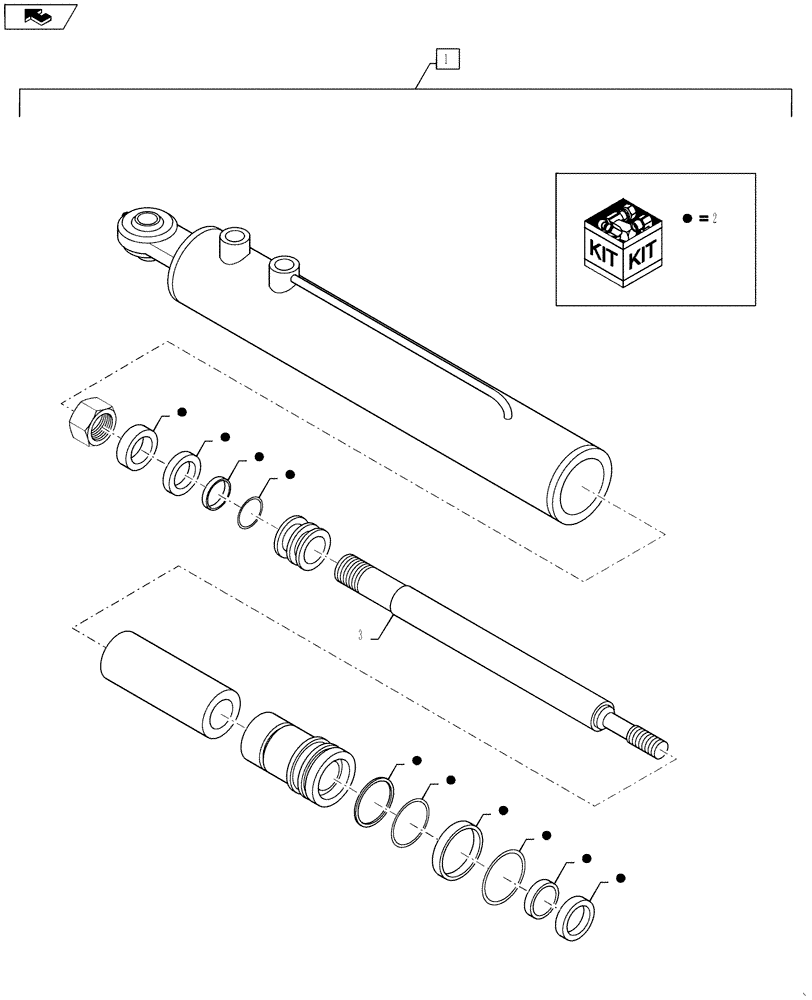 Схема запчастей Case IH 810 - (35.911.02) - BOOM TILT CYLINDER (35) - HYDRAULIC SYSTEMS