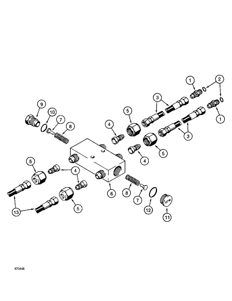 Схема запчастей Case IH 4900 - (8-12) - LOAD CHECK VALVE HYDRAULIC CIRCUIT, USED W/VIBRA TILLER OPERATED BY TRACTOR W/O CHECK VALVE (08) - HYDRAULICS