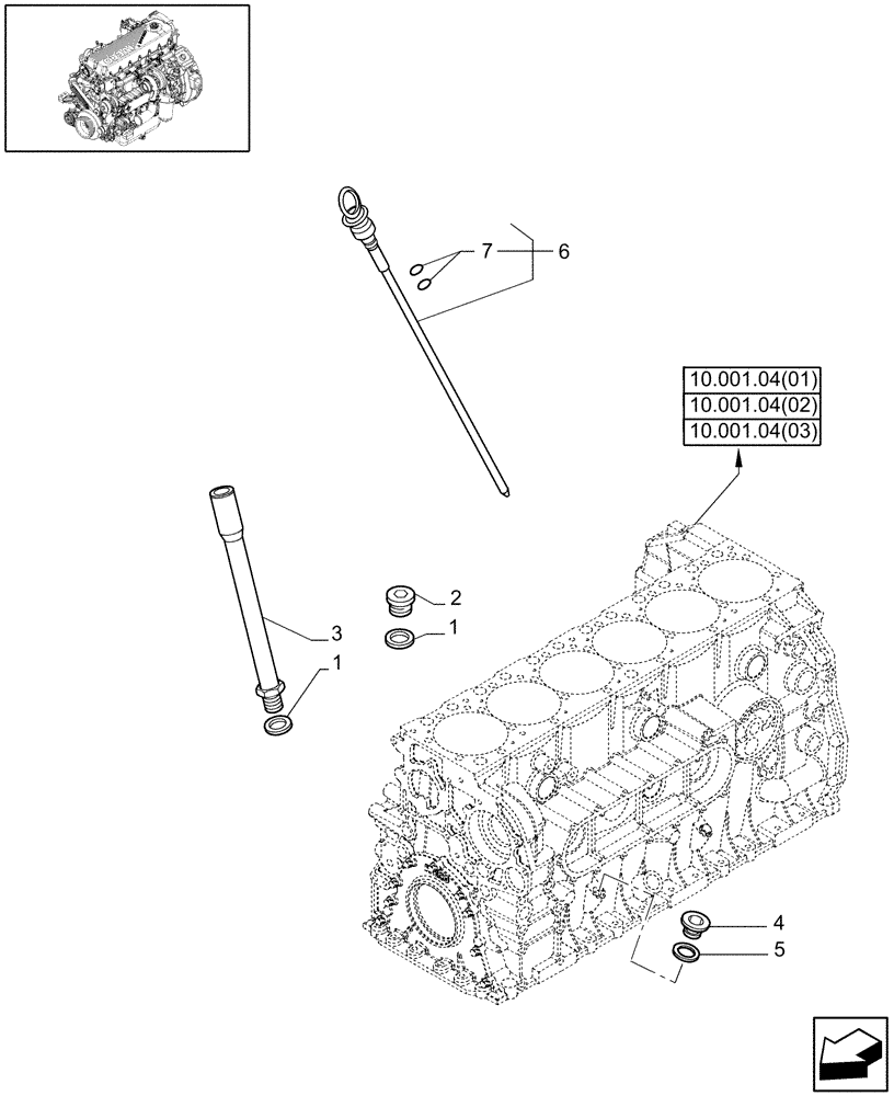 Схема запчастей Case IH 9120 - (10.103.10[03]) - OIL LEVEL CHECK - 9120 (10) - ENGINE