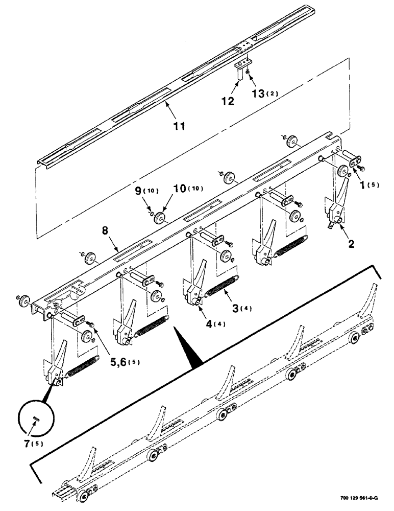 Схема запчастей Case IH 8585 - (5-26) - EJECTOR CHANNEL ASSEMBLIES (13) - FEEDER