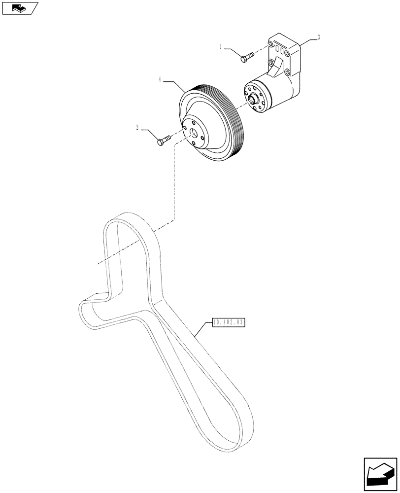 Схема запчастей Case IH F4HE9687F J100 - (10.414.03) - FAN DRIVE (2853710-2855164) (10) - ENGINE