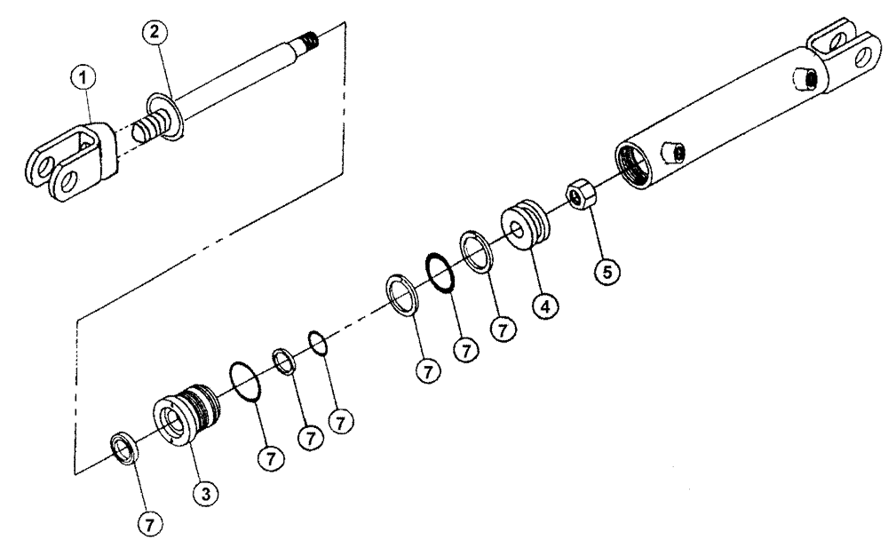 Схема запчастей Case IH SPX2130 - (07-007) - TIE ROD Cylinders