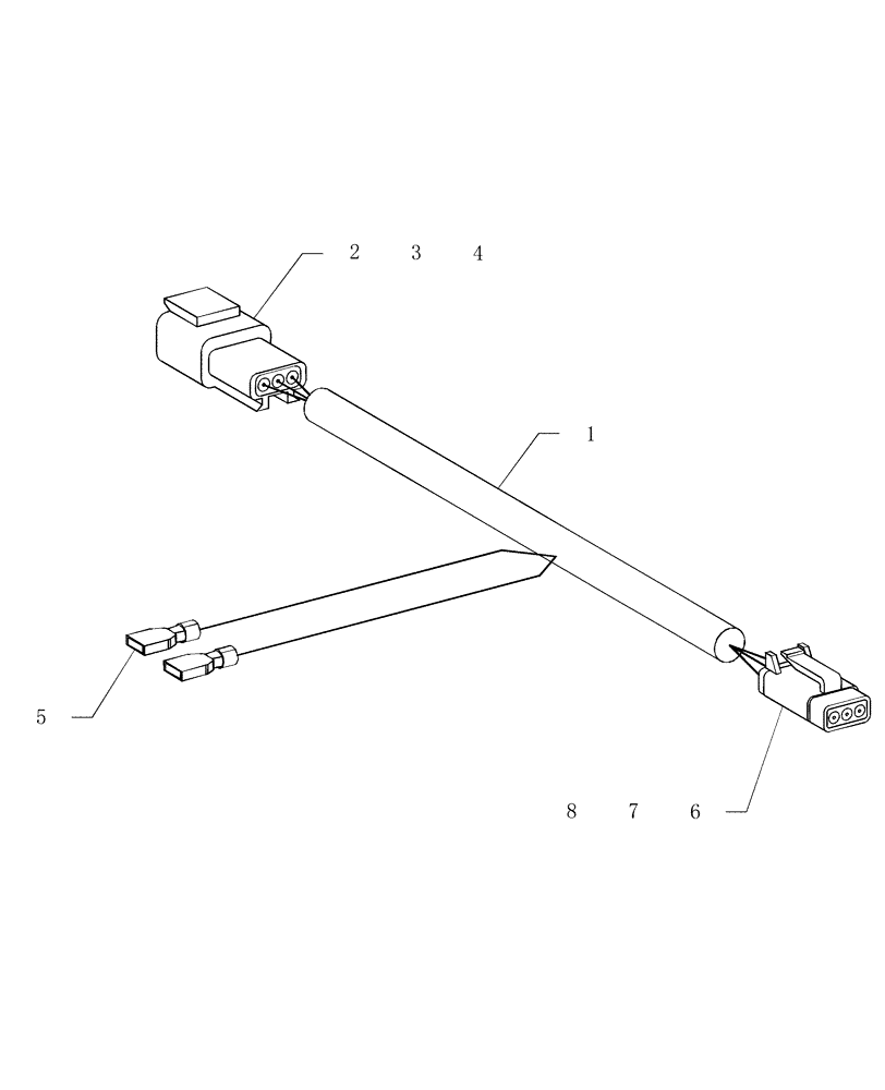 Схема запчастей Case IH ADX3260 - (A.50.A[14]) - PRESSURE SWITCH CABLE A - Distribution Systems