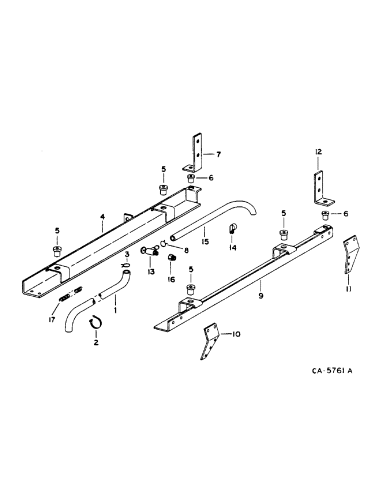 Схема запчастей Case IH 1460 - (12-015) - ENGINE RAILS Power