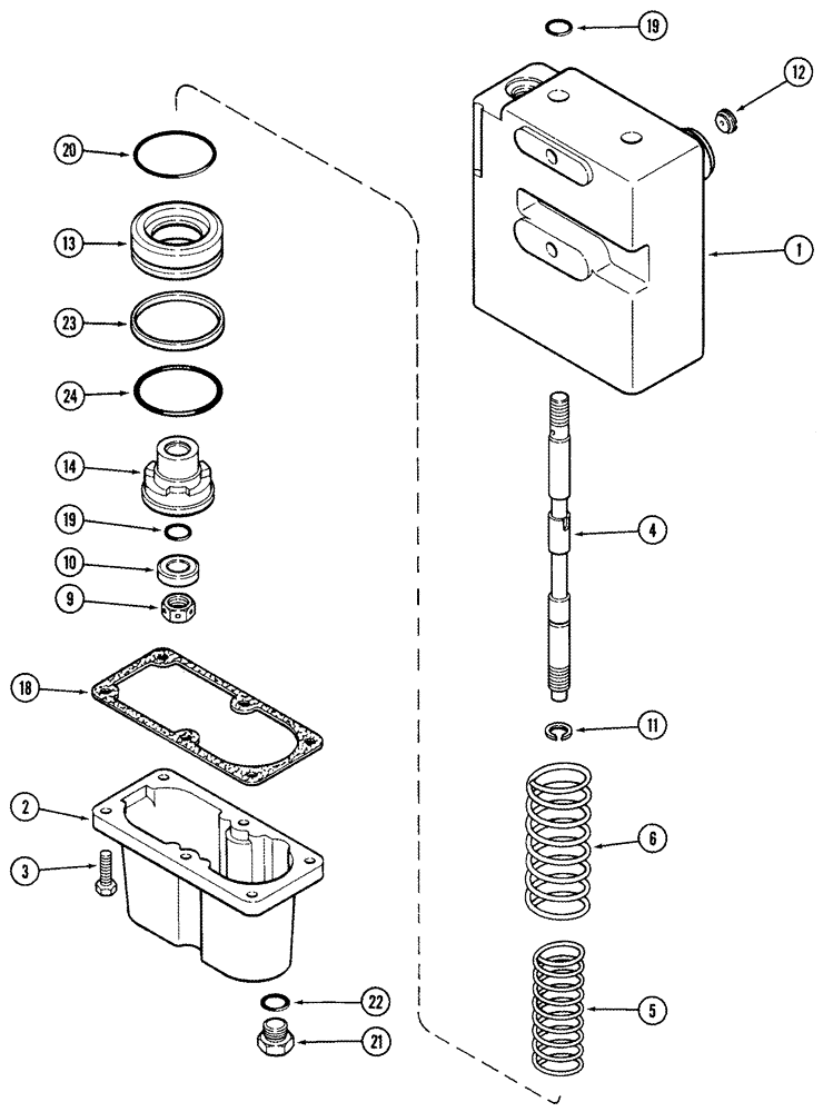 Схема запчастей Case IH 635 - (33.202.03) - MASTER BRAKE CONTROL VALVE ASSEMBLY (33) - BRAKES & CONTROLS