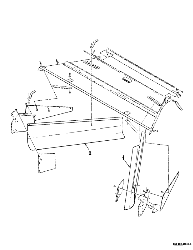 Схема запчастей Case IH SC412 - (9-14) - NARROW WINDROW FORMING KIT (09) - CHASSIS