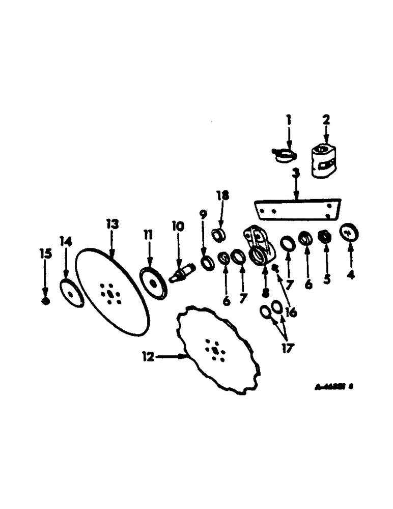 Схема запчастей Case IH 700 - (AG-10) - ROLLING COLTER, SHEAR BOLT, PRECISION BEARING SINGLE ARM 