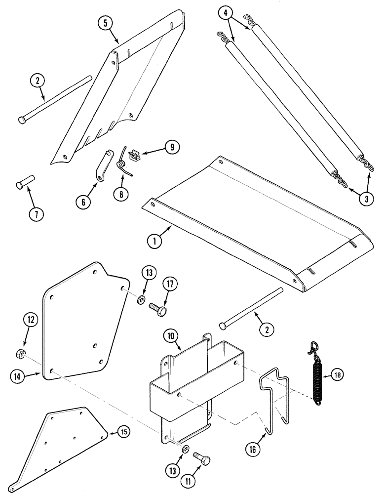 Схема запчастей Case IH C80 - (09-36) - WHEEL CHOCK (09) - CHASSIS/ATTACHMENTS