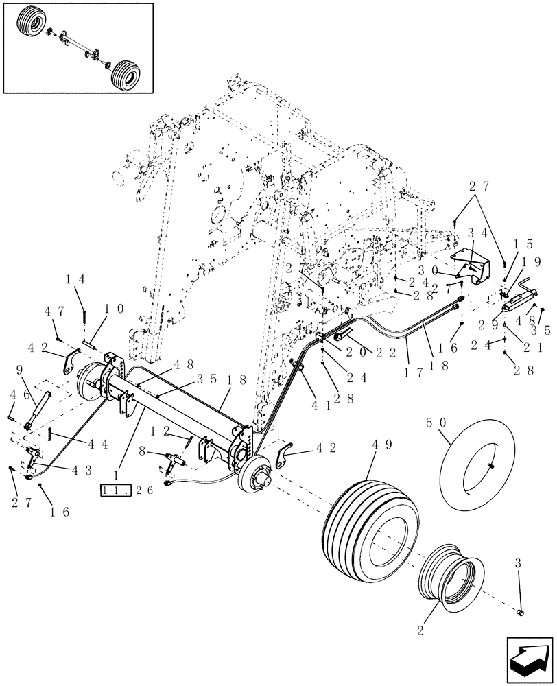 Схема запчастей Case IH RBX452 - (11.25) - BRAKES (11) - WHEELS