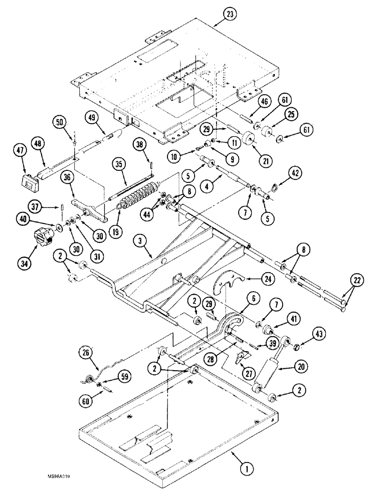 Схема запчастей Case IH 9310 - (9-066) - VINYL SEAT ASSEMBLY, MECHANICAL SUSPENSION (09) - CHASSIS/ATTACHMENTS